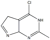 4-chloro-2-methyl-5,7a-dihydro-1H-pyrrolo[2,3-d]pyrimidine Struktur