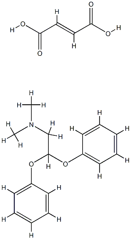 2,2-diphenoxyethyl(dimethyl)ammonium fumarate (1:1)  Struktur