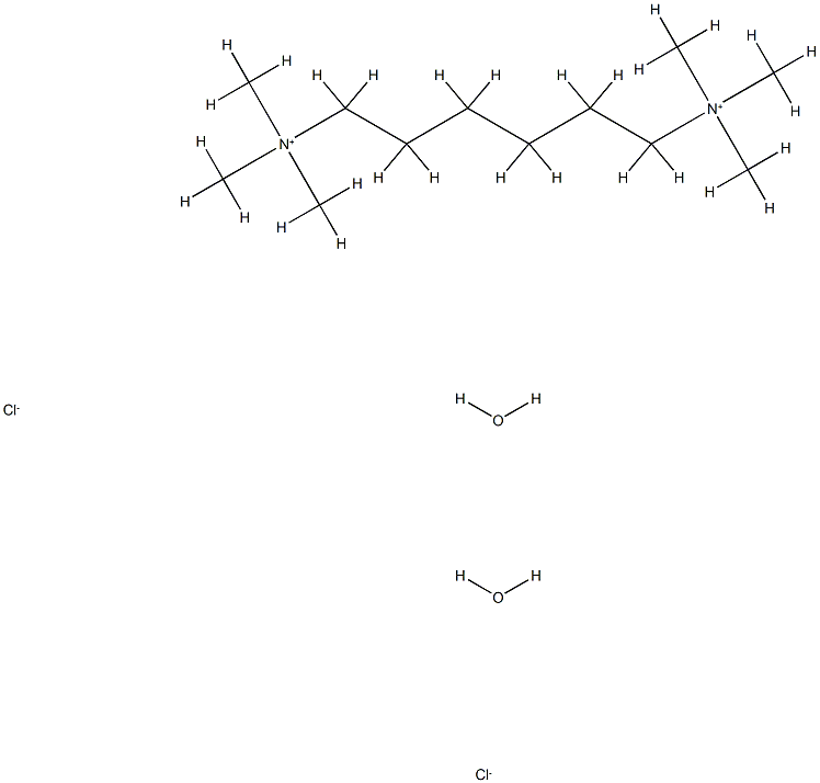 1,6-Hexanediaminium,N1,N1,N1,N6,N6,N6-hexamethyl-, chloride, hydrate (1:2:2) Struktur