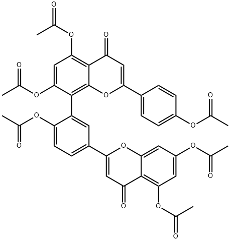 amentoflavone hexaacetate Struktur