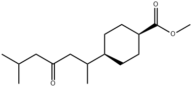 4β-(1,5-Dimethyl-3-oxohexyl)cyclohexane-1β-carboxylic acid methyl ester Struktur