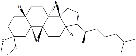 2,2-Dimethoxy-5α-cholestane Struktur