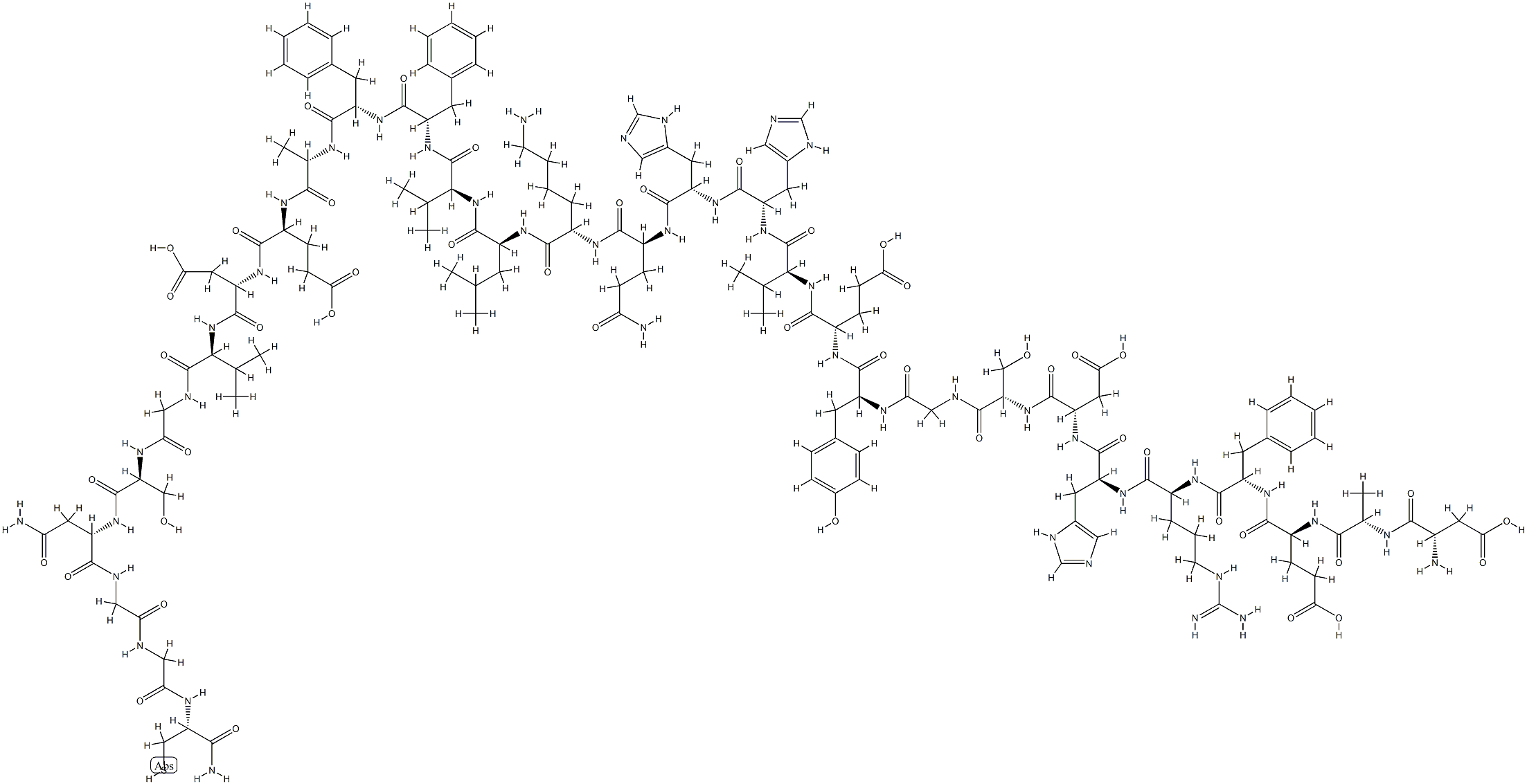 (Gly2,Cys3)-Amyloid β-Protein (1-30) Struktur