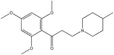 2',4',6'-Trimethoxy-β-(4-methylpiperidino)propiophenone Struktur