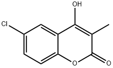 2H-1-Benzopyran-2-one, 6-chloro-4-hydroxy-3-Methyl- Struktur