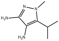 1H-Pyrazole-3,4-diamine,1-methyl-5-(1-methylethyl)-(9CI) Struktur