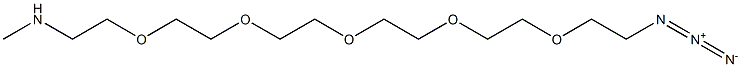 Methylamino-PEG5-azide Struktur