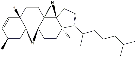 2α-Methyl-5α-cholest-3-ene Struktur