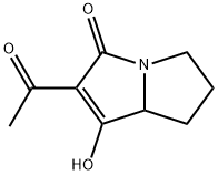 3H-Pyrrolizin-3-one,2-acetyl-5,6,7,7a-tetrahydro-1-hydroxy-(7CI,8CI,9CI) Struktur