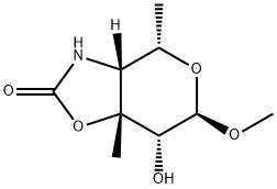 4H-Pyrano[3,4-d]oxazol-2(3H)-one,tetrahydro-7-hydroxy-6-methoxy-4,7a- Struktur