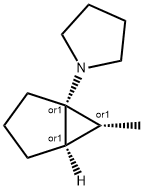 Pyrrolidine, 1-[(1R,5R,6R)-6-methylbicyclo[3.1.0]hex-1-yl]-, rel- (9CI) Struktur