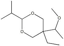 5β-Ethyl-2β-isopropyl-5α-(1-methoxyethyl)-1,3-dioxane Struktur