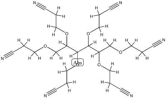 1,2,3,4,5,6-hexakis-O-(2-cyanoethyl)hexitol  Struktur