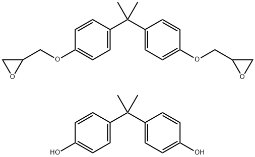 Poly(Bisphenol A-co-epichlorohydrin) glycidyl end-capped Struktur