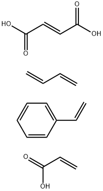 2-Butenedioic acid (2E)-, polymer with 1,3-butadiene, ethenylbenzene and 2-propenoic acid Struktur