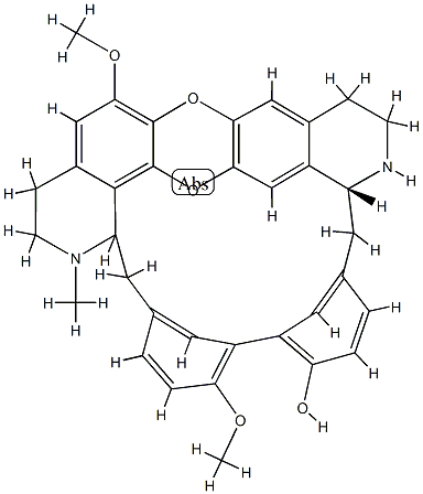 (1'α)-6',7-Didemethoxy-2'-demethyl-6',7-oxyrodiasine Struktur