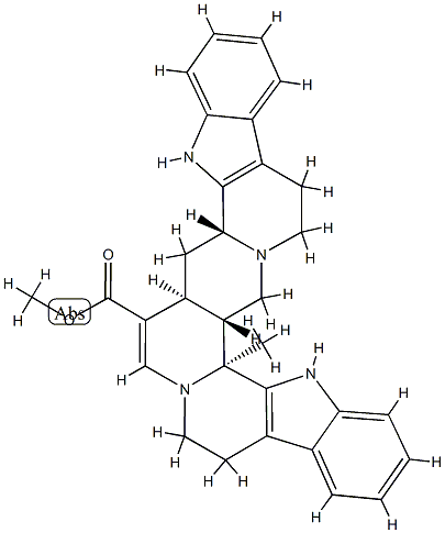 (5bR)-5,5bα,6,6aβ,10,11,16,16b,16cα,17,19,20-Dodecahydro-16bβ-methylbisindolo[2',3':3,4]pyrido[2,1-a:2',1'-g][2,7]naphthyridine-7-carboxylic acid methyl ester Struktur