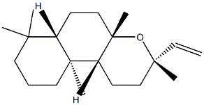 (3S,6aα,10bα)-Dodecahydro-3,4aα,7,7,10aβ-pentamethyl-3β-vinyl-1H-naphtho[2,1-b]pyran Struktur