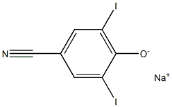 sodium 4-hydroxy-3,5-diiodophenylcyanide Struktur