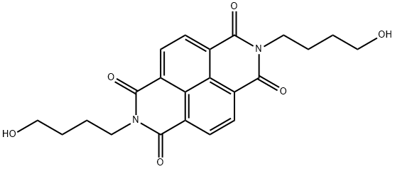 2,7-bis(4-hydroxybutyl)benzo[lmn][3,8]phenanthroline-1,3,6,8(2H,7H)-tetraone Struktur