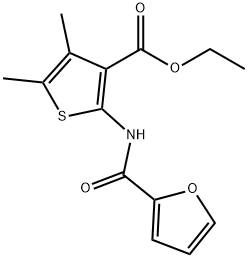 ethyl 2-(furan-2-carboxamido)-4,5-dimethylthiophene-3-carboxylate Struktur