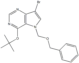 5H-Pyrrolo3,2-dpyrimidine, 7-bromo-4-(1,1-dimethylethoxy)-5-(phenylmethoxy)methyl- Struktur