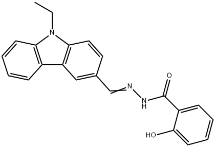 N'-[(E)-(9-ethyl-9H-carbazol-3-yl)methylidene]-2-hydroxybenzohydrazide Struktur