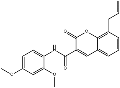 8-allyl-N-(2,4-dimethoxyphenyl)-2-oxo-2H-chromene-3-carboxamide Struktur