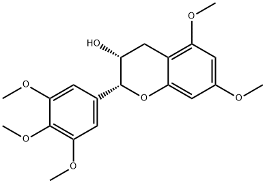 (2R)-3,4-Dihydro-5,7-dimethoxy-2α-(3,4,5-trimethoxyphenyl)-2H-1-benzopyran-3α-ol Struktur