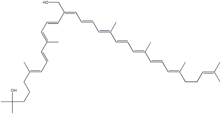 1,2-Dihydro-1,20-dihydroxy-ψ,ψ-carotene Struktur