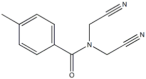 N,N-bis(cyanomethyl)-4-methylbenzamide Struktur