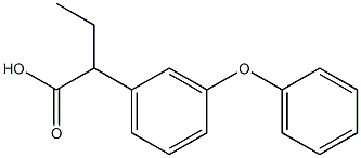 α-Ethyl-3-phenoxybenzeneacetic acid Struktur