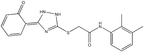 N-(2,3-dimethylphenyl)-2-{[3-(2-hydroxyphenyl)-1H-1,2,4-triazol-5-yl]sulfanyl}acetamide Struktur