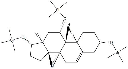 3β,11β,17β-Tris(trimethylsilyloxy)androst-5-ene Struktur