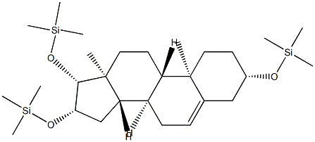 3β,16β,17β-Tris(trimethylsiloxy)androst-5-ene Struktur