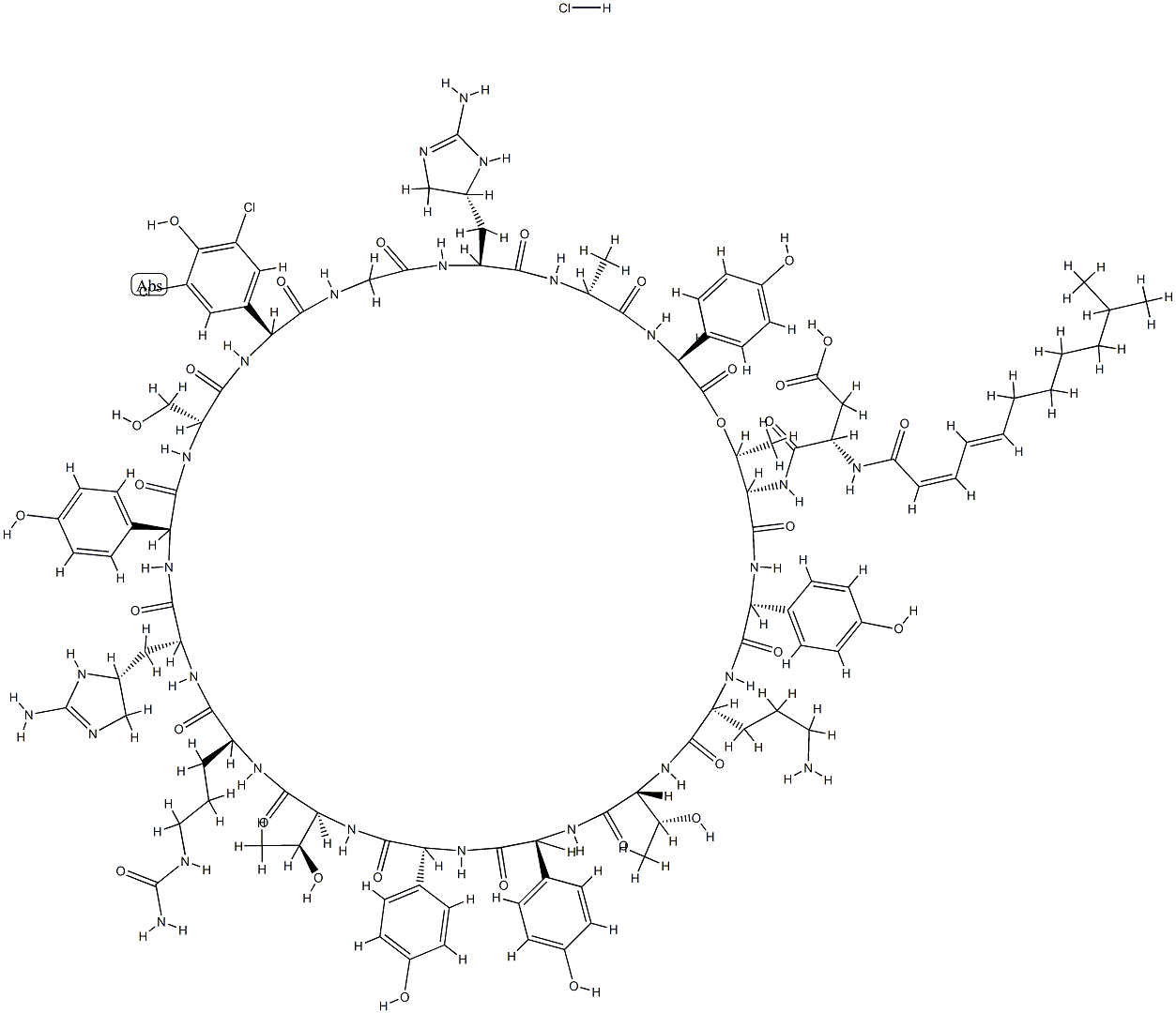 Enduracidin A hydrochloride  Struktur