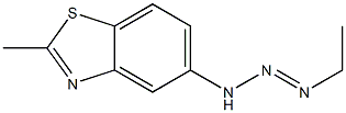 Benzothiazole, 5-(3-ethyl-2-triazeno)-2-methyl- (8CI) Struktur