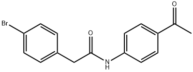 N-(4-acetylphenyl)-2-(4-bromophenyl)acetamide Struktur