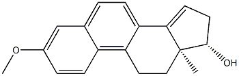 3-Methoxy-1,3,5(10),6,8,14-estrahexen-17β-ol Struktur