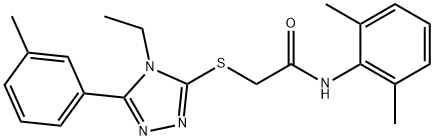 N-(2,6-dimethylphenyl)-2-{[4-ethyl-5-(3-methylphenyl)-4H-1,2,4-triazol-3-yl]sulfanyl}acetamide Struktur