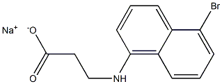 N-(5-Bromo-1-naphtyl)-β-alanine sodium salt Struktur