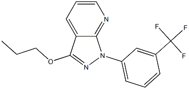 3-Propoxy-1-(α,α,α-trifluoro-m-tolyl)-1H-pyrazolo[3,4-b]pyridine Struktur