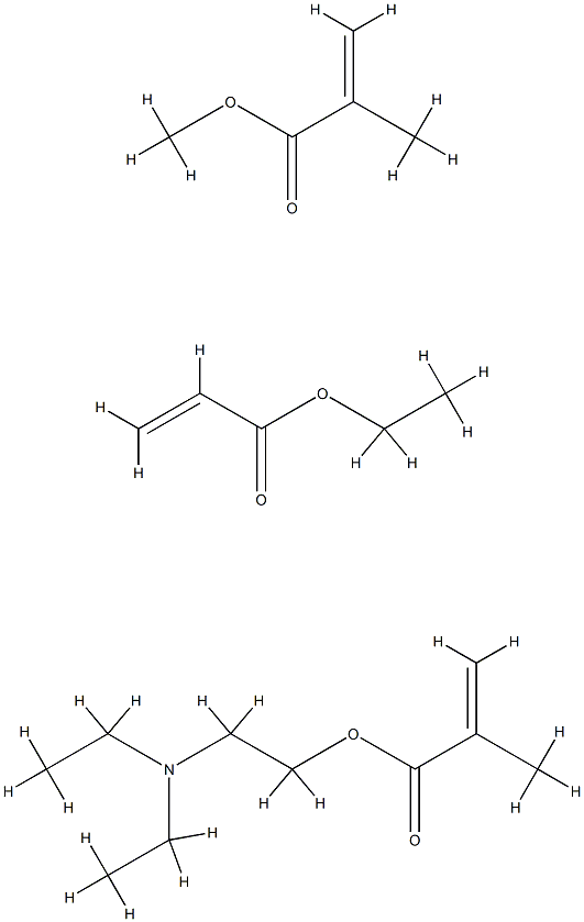 2-Propenoic acid, 2-methyl-, 2-(diethylamino)ethyl ester, polymer with ethyl 2-propenoate and methyl 2-methyl-2-propenoate Struktur