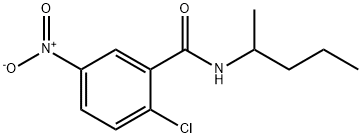 2-chloro-5-nitro-N-(pentan-2-yl)benzamide Struktur