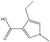 1H-Pyrrole-3-carboxylicacid,4-ethyl-1-methyl-(9CI) Struktur