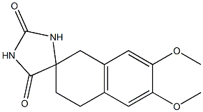 2-spirohydantoin-6,7-dimethoxytetrahydronaphthalene Struktur