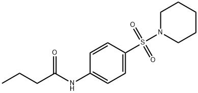 N-[4-(1-piperidinylsulfonyl)phenyl]butanamide Struktur