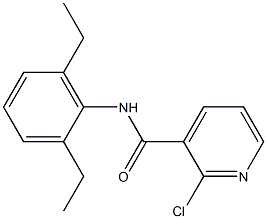 2-chloro-N-(2,6-diethylphenyl)pyridine-3-carboxamide Struktur