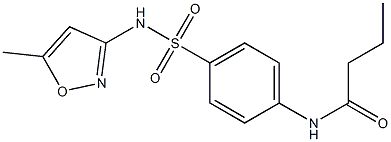 N-(4-{[(5-methyl-3-isoxazolyl)amino]sulfonyl}phenyl)butanamide Struktur