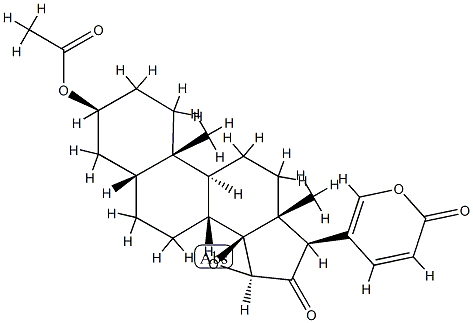 3β-Acetyloxy-14,15β-epoxy-16-oxo-5β-bufa-20,22-dienolide Struktur